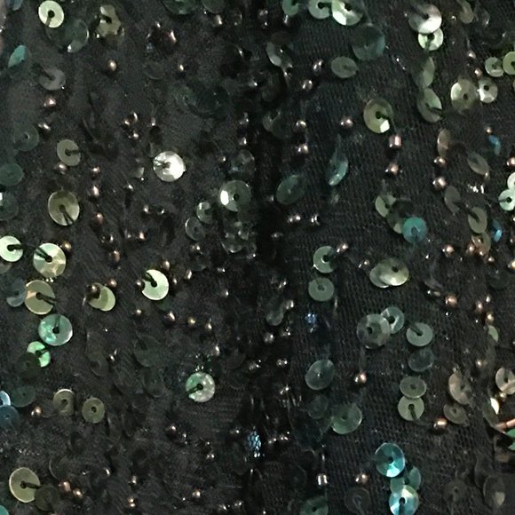 J KARA 3/4 Sleeve V-Neck Beaded Top Long Gown  NEW WITH TAGS! - Picture 5 of 16